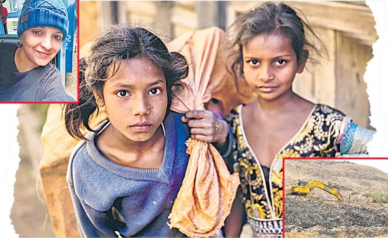 Child rights activist visits jawahar nagar dumping yard1