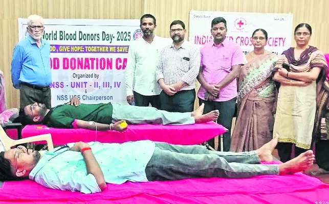 ఎంజీ యూనివర్సిటీలో రక్తదాన శిబిరం