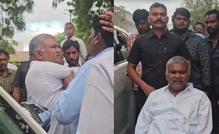 Political Tension In Tadipatri As Police Block Kethireddy Pedda Reddy