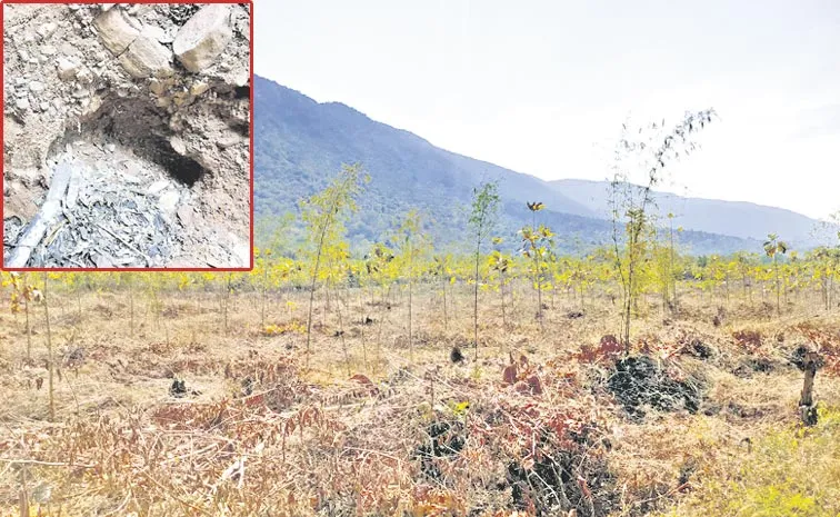 TDP leadar Mining of Colored Stones in Anakapalle district