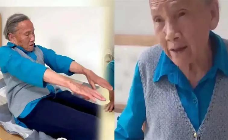 92 year old Chinese grandma daily routine of 200 push ups and 100 sit-ups