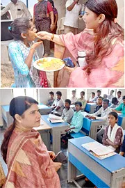 Nandyal Collector Rajakumari Ganiya teaches lessons to students3