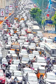 Heavy Traffic Jam At Begumpet8