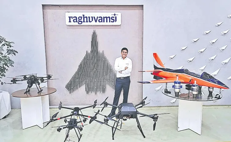 Raghu Vamsi unveils indigenous 40 KGF micro turbojet engine at Paris