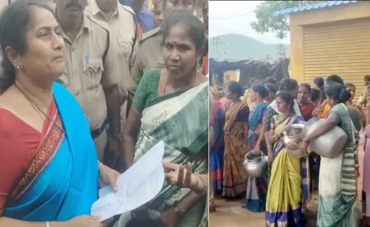 Women In Nellimarla Protest Against Minister Savitha