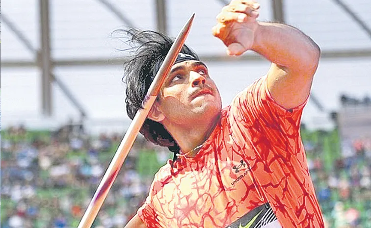 Neeraj Chopra in action at the Paris Diamond League today2