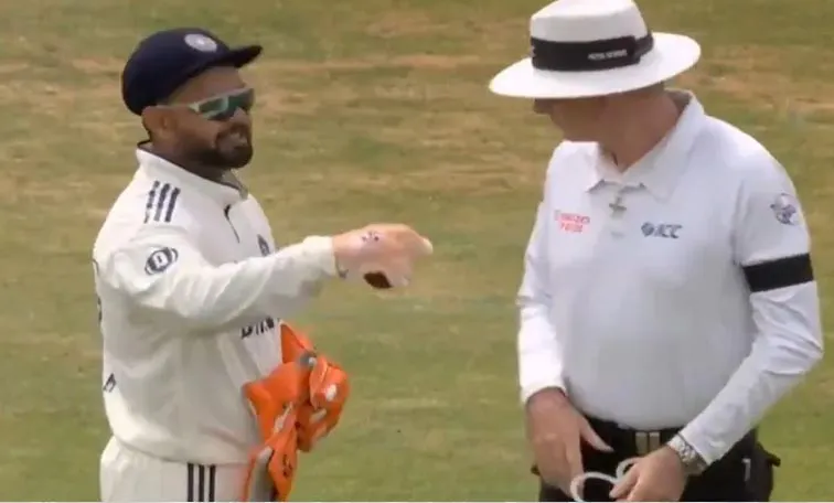 Rishabh Pant throws ball in anger after umpire declines ball change request