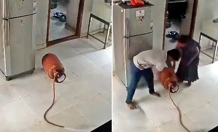Gas cylinder explosion Incident In Kakinada District