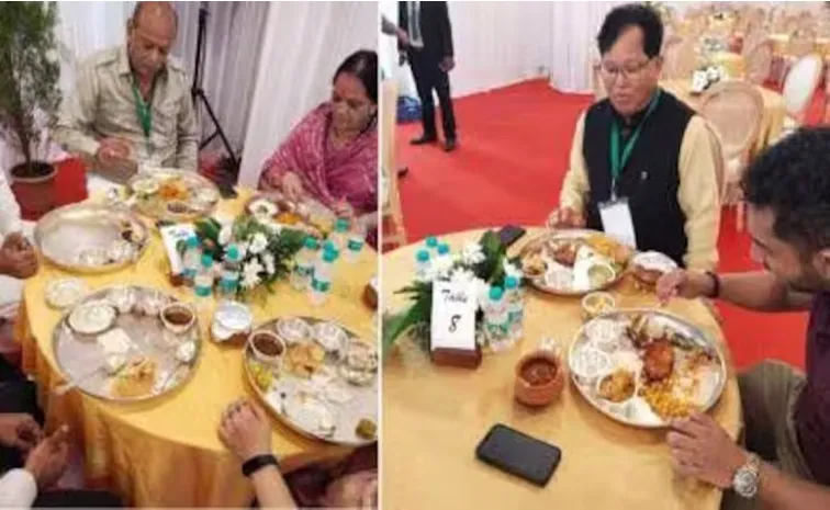 Maharashtra government Silver dinner plates 5000 per meal