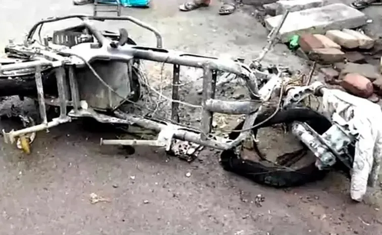 Electric Scooter Explodes In Ysr District