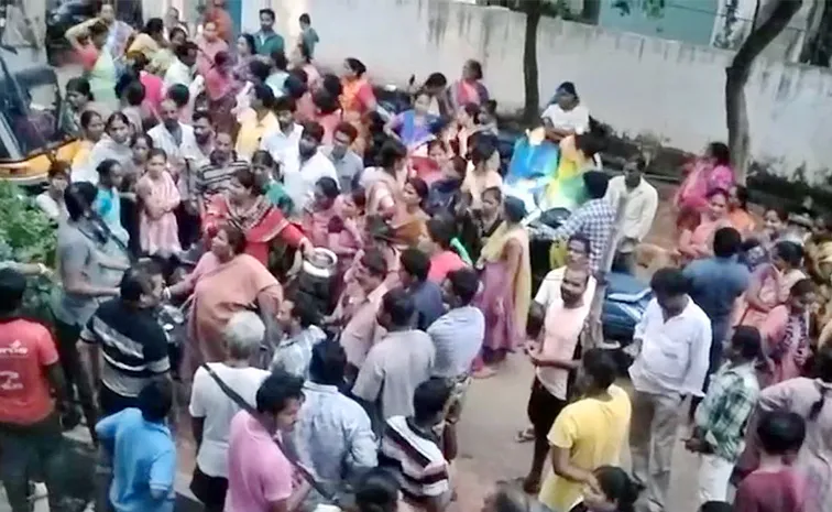 Visakha Water Supply Employees Protest
