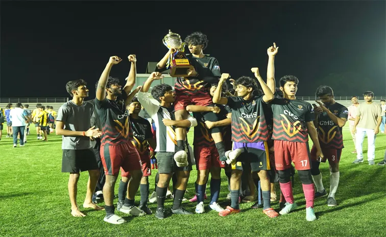 Excellencia Team Wins Varsity Football Championship By Beating Defending Champion Gaudium In Finals At Azeez Nagar Deccan Arena Ground