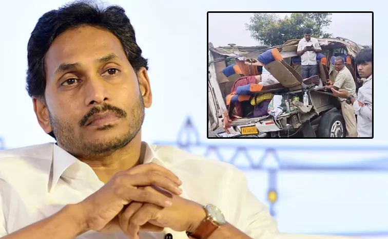 YS Jagan condolences over Annamayya district road accident