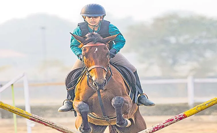 Equestrian Dhruva achieved a silver and gold medal in horse riding 7