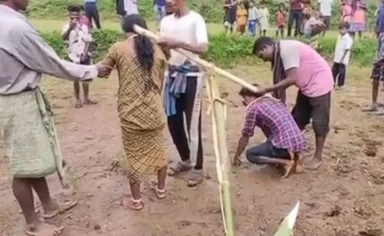 Odisha Couple Tied To Yoke Like Oxen Odisha Video Viral2