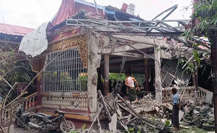 Airstrike on Buddhist Monastery in Myanmar1