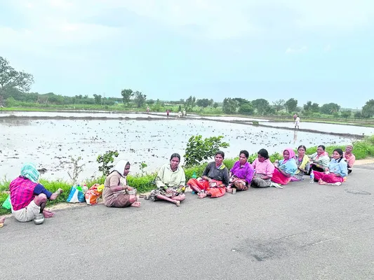 సాగు పనుల్లో భోజన విరామం