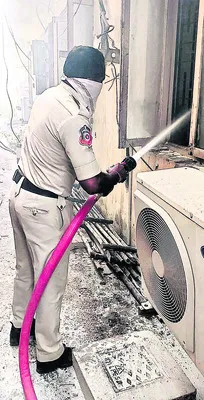బ్యాంక్లో అగ్నిప్రమాదం