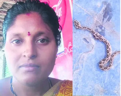 పాముకాటుతో మహిళ మృతి