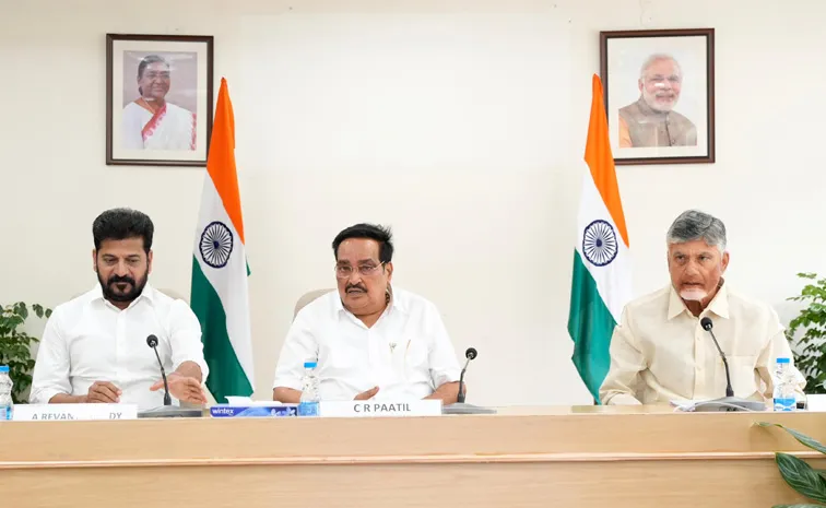 Telugu States CMs Meet At Delhi Over Irrigation Issues Updates