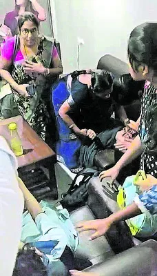 Injured students being treated