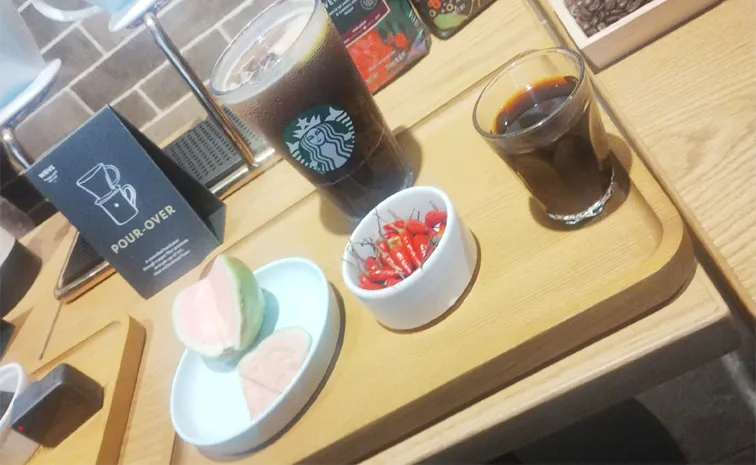Coffee with Guava and Chilli in Starbucks experiential store