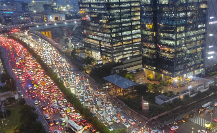 Heavy Rain Leaves Hyderabad: Waterlogged And Traffic Gridlocked