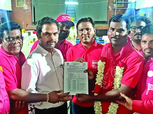 మజ్దూర్‌ యూనియన్‌ క్లీన్‌ స్వీప్‌ 