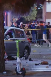Los Angeles vehicle rams crowd Incident News Updates12