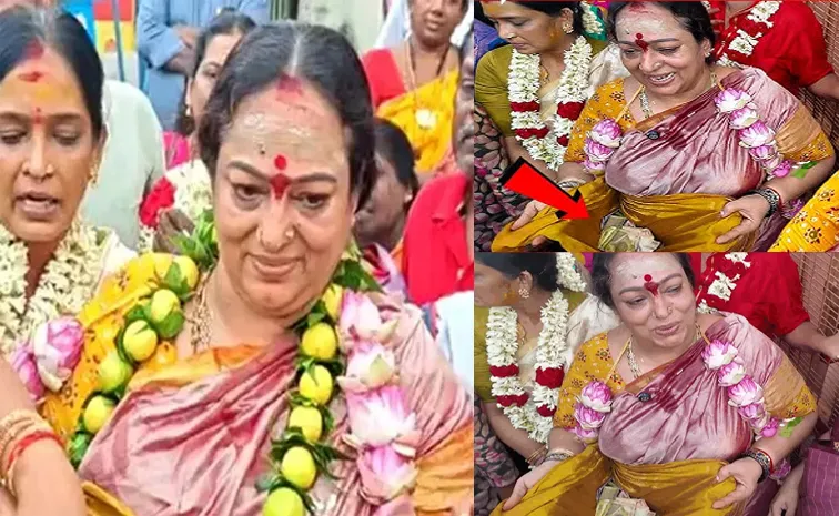 Actress Nalini Bhikshatana in Thiruverkadu Devi Karumariamman temple
