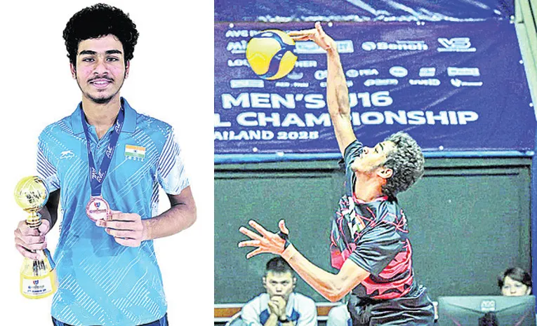 Asian Volleyball Championship Attada Charan wins bronze medal