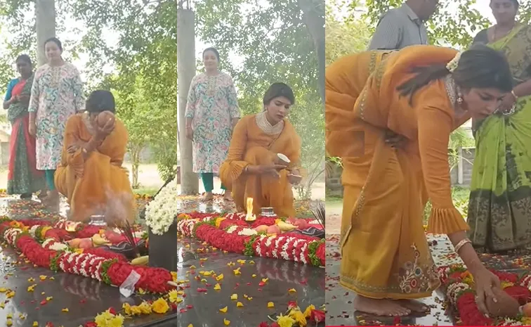 Manchu Lakshmi Pays Tribute Mother Vidya Devi