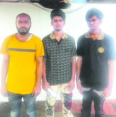 చోరీకి పాల్పడిన ముగ్గురి అరెస్టు