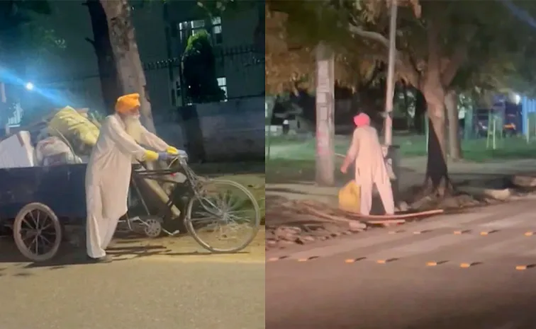88 Year-Old Retired Police Officer Cleaning Chandigarh Streets