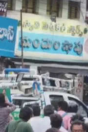 Janasena Activists Attack On Karumuri Nageswara Rao Campaign Chariot10