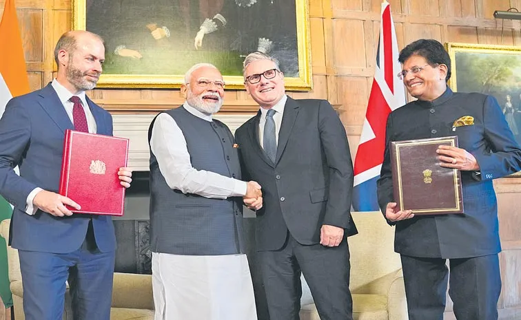 India and the UK signed a free trade agreement3