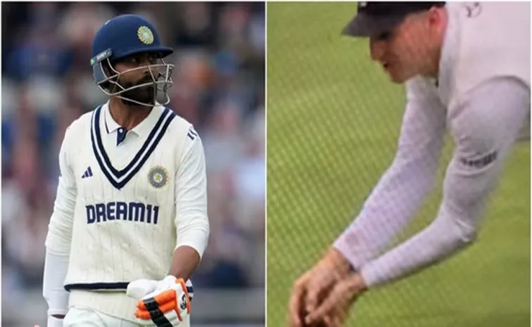 Ravindra Jadejas dismissal ignites controversy as furious fans accuse Harry Brook of grounding catch
