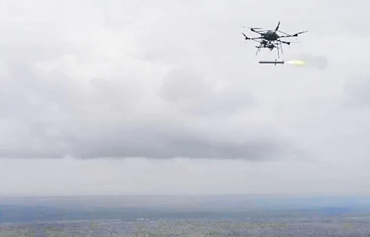 Missile launch from drone successful