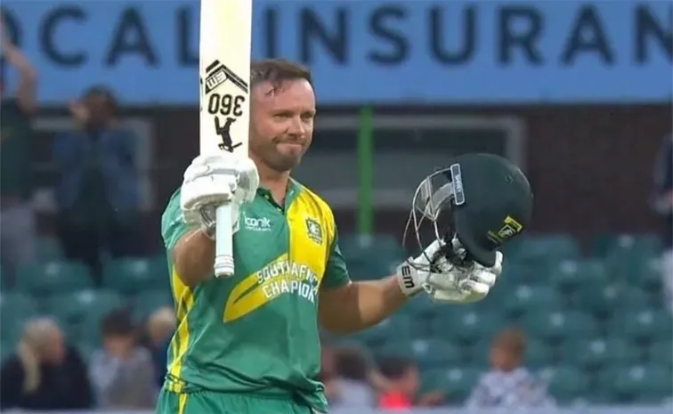 WCL 2025: ABD Slams 39 Ball Hundred, SA Legends Beat AUS Legends By 95 Runs