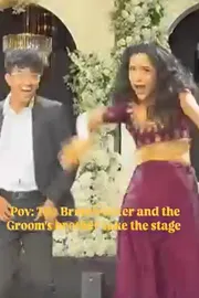 Bride sister and groom brother set the stage on fire with Chammak Challo dance in viral video7