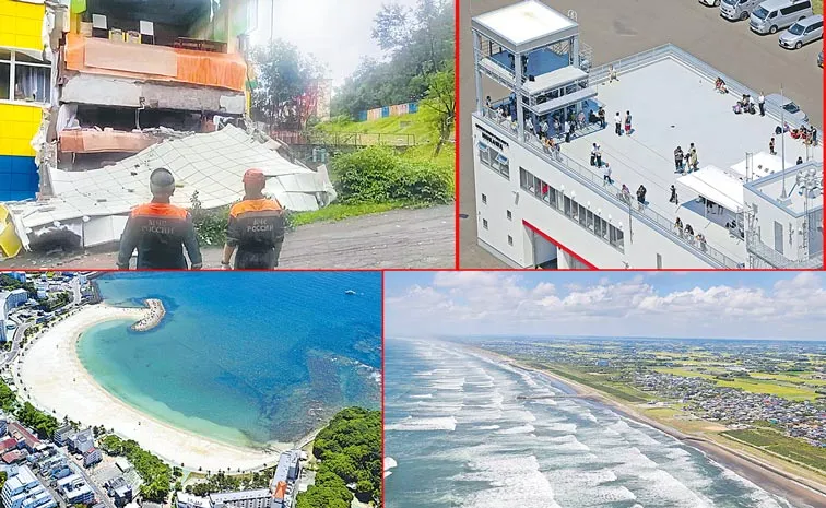 Tsunami waves struck the coastlines of Japan and Russia