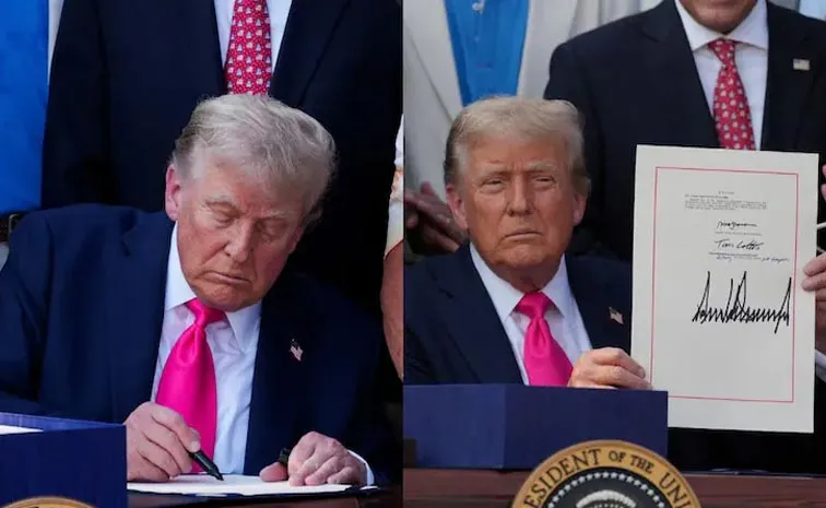 US Donald Trump Signs On Big Beautiful Bill