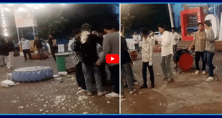 విశాఖలో శృతిమించిన బర్త్ డే వేడుక