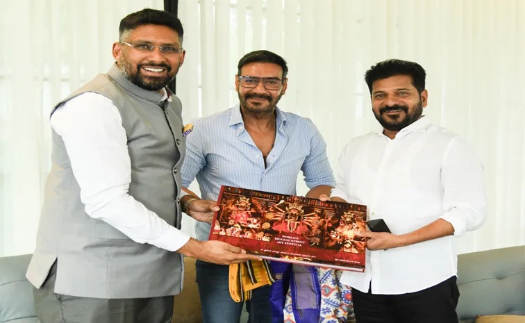 తెలంగాణ సీఎంను కలిసి స్టార్ హీరో అజయ్ దేవగణ్