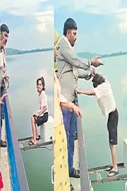 Rajasthan man makes daughter sit on iron beam above dam8