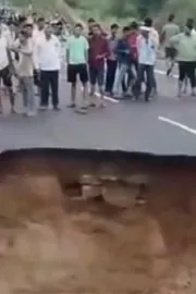 Rajasthan Newly Built Road Washed Away Before Inauguration6