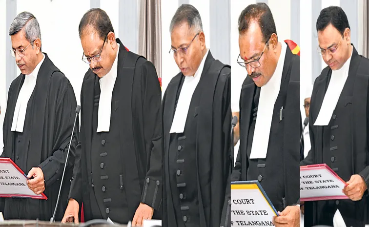 High Court CJ Justice AK Singh administered the oath to four people