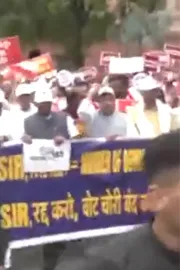 INDIA bloc leaders Parliament to Election Commission march Updates8