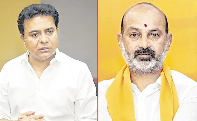 KTR Sends Legal Notice to Bandi Sanjay Over Phone Tapping Allegations