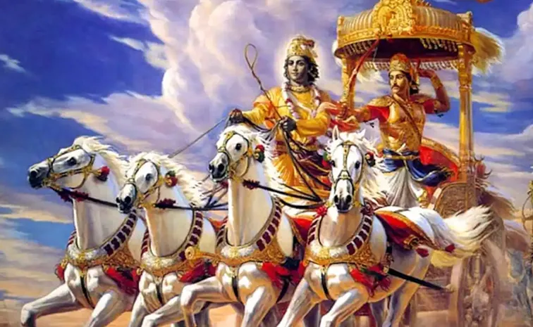 Krishna resides where truth and dharma are established